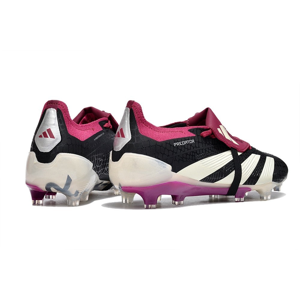 PREDATOR Precision + FG BOOTS Zapatos De Fútbol Negros Y Morados Eur 39-45