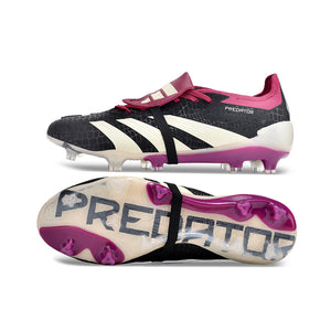 PREDATOR Precision + FG BOOTS Zapatos De Fútbol Negros Y Morados Eur 39-45